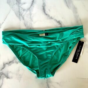 NWT La Blanca Swim Emerald Green Bikini Bottoms